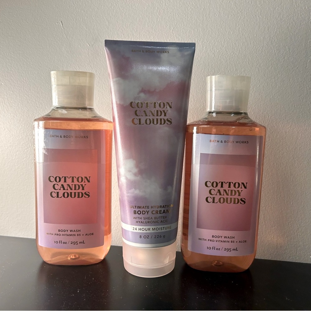 Bath & Body Works Cotton Candy Clouds Bundle